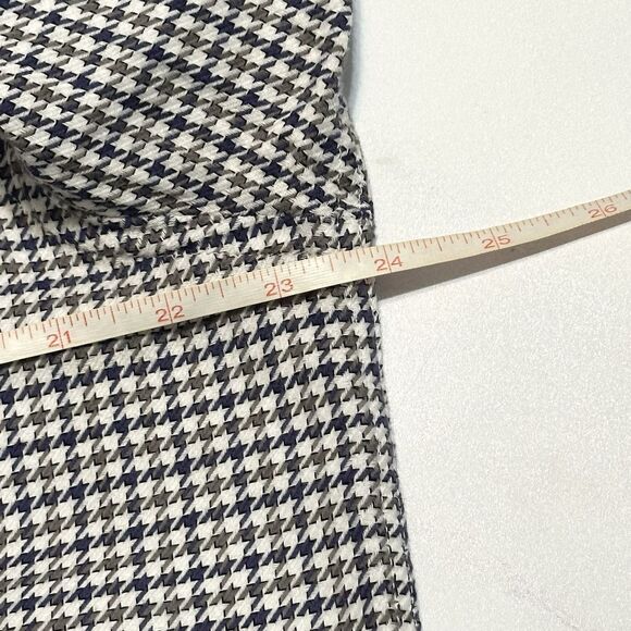 Johnston And Murphy Shirt Mens L Multicolor Long Sleeve Button Up Houndstooth - Picture 3 of 10